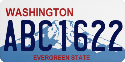 WA license plate ABC1622
