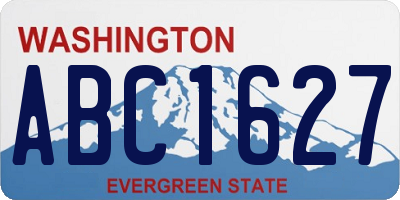 WA license plate ABC1627