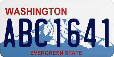 WA license plate ABC1641