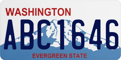 WA license plate ABC1646