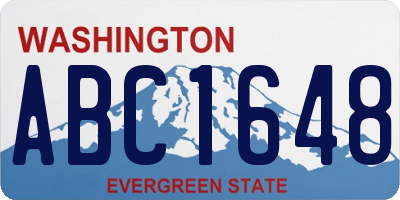 WA license plate ABC1648