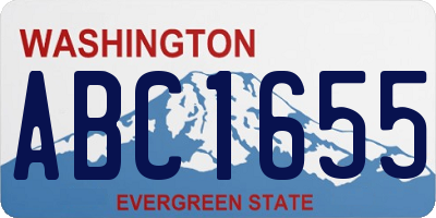 WA license plate ABC1655