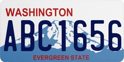 WA license plate ABC1656