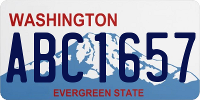 WA license plate ABC1657