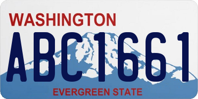 WA license plate ABC1661