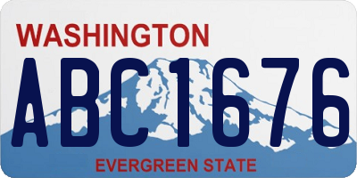 WA license plate ABC1676