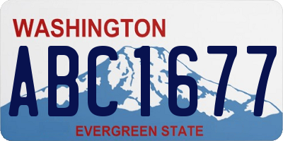 WA license plate ABC1677