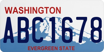 WA license plate ABC1678
