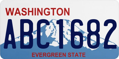 WA license plate ABC1682