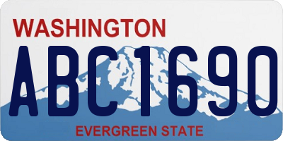 WA license plate ABC1690