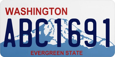 WA license plate ABC1691