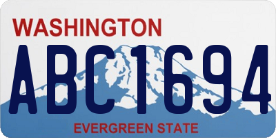 WA license plate ABC1694