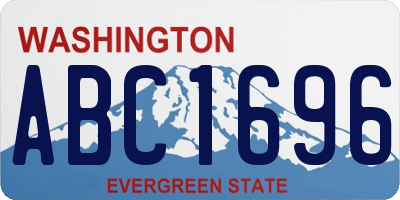 WA license plate ABC1696