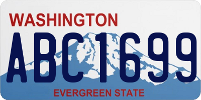 WA license plate ABC1699