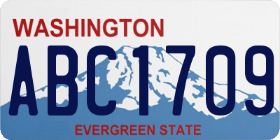 WA license plate ABC1709