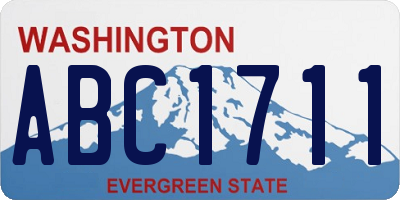 WA license plate ABC1711