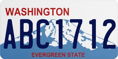 WA license plate ABC1712