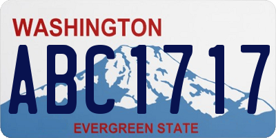 WA license plate ABC1717