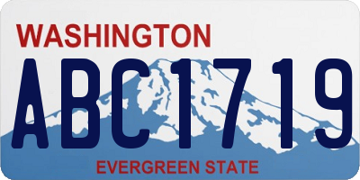 WA license plate ABC1719