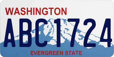 WA license plate ABC1724