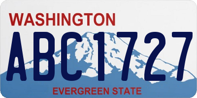WA license plate ABC1727