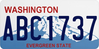 WA license plate ABC1737