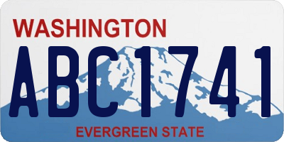 WA license plate ABC1741