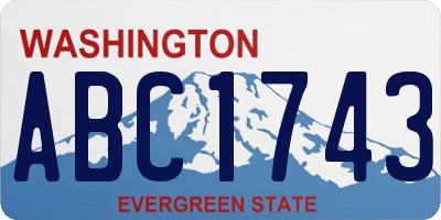 WA license plate ABC1743