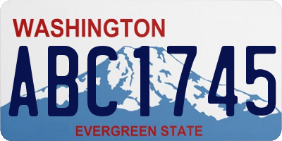 WA license plate ABC1745