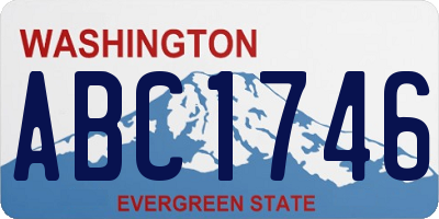 WA license plate ABC1746