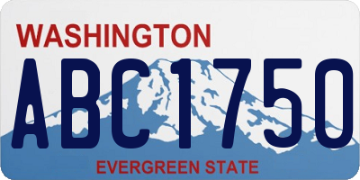 WA license plate ABC1750