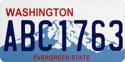 WA license plate ABC1763
