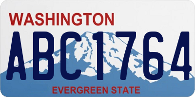 WA license plate ABC1764