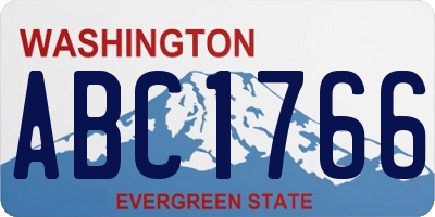 WA license plate ABC1766
