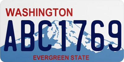 WA license plate ABC1769