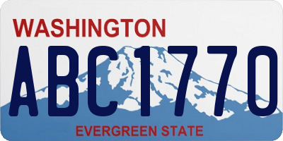WA license plate ABC1770