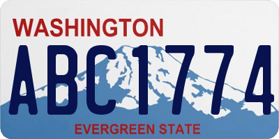 WA license plate ABC1774