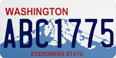WA license plate ABC1775