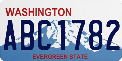 WA license plate ABC1782