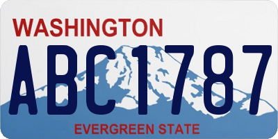 WA license plate ABC1787