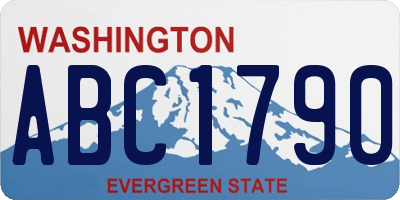 WA license plate ABC1790