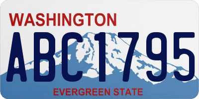 WA license plate ABC1795