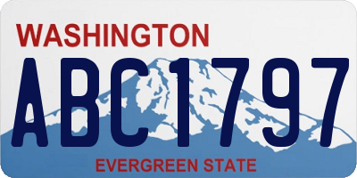 WA license plate ABC1797