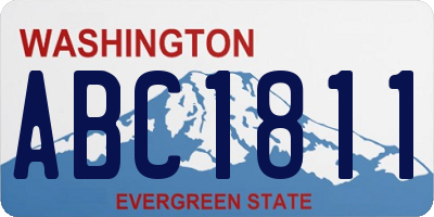 WA license plate ABC1811