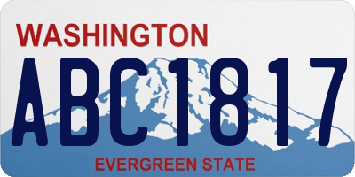 WA license plate ABC1817