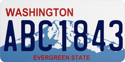 WA license plate ABC1843
