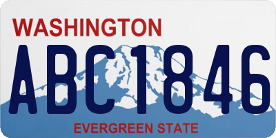 WA license plate ABC1846