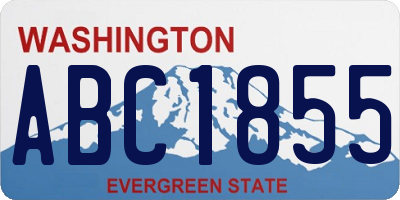 WA license plate ABC1855