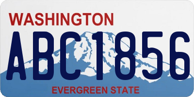 WA license plate ABC1856