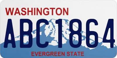 WA license plate ABC1864